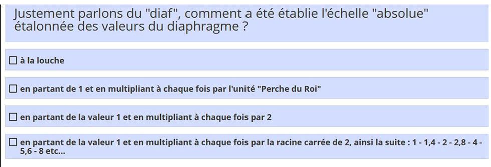 Quizz les bases de la photographie